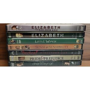 7 Dvd's Elizabeth-Pride & Prejudice-Little Women-Beowulf - All Listed